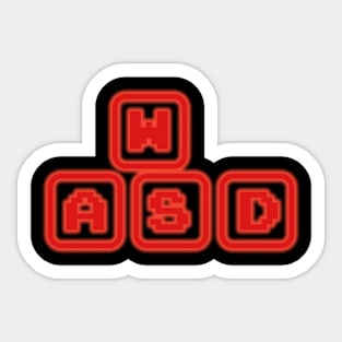 Retro neon gamer t-shirt Sticker